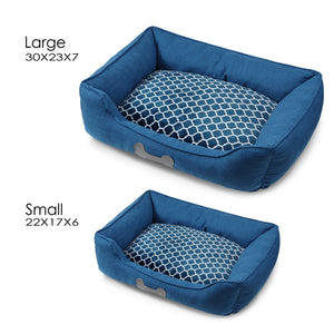 Luxury Plush Pet Bed - Blue