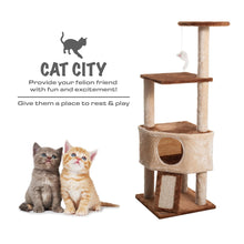 Cat Tree with Scratching Posts - Brown/Beige