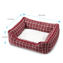 Classic Pet Bed - Red Plaid