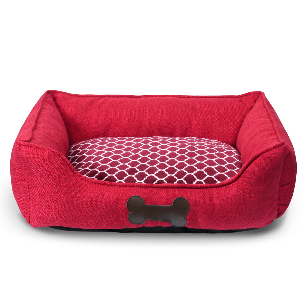 Luxury Plush Pet Bed - Red